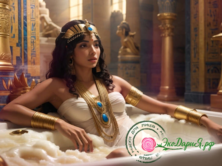Клеопатра принимает молочную ванну